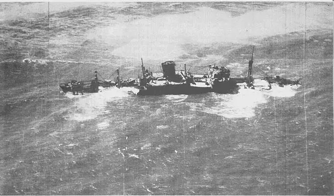 MV Dunedin Star beached along the Skeleton Coast - photo courtesy of Melbourne Star